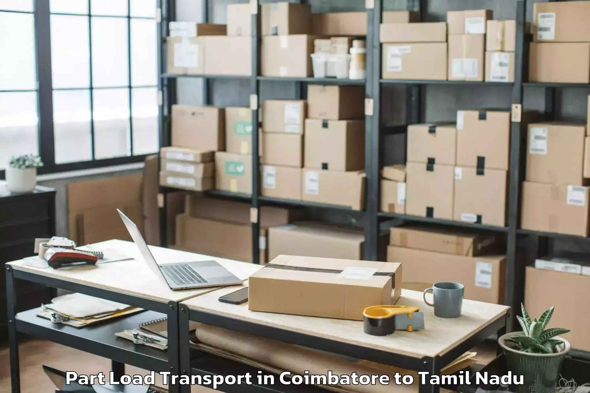 Coimbatore to Tamil University Thanjavur Part Load Transport